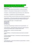 PSYCHOPHARMACOLOGY UPDATED FINAL PAPER QUESTIONS AND SOLUTIONS GUARANTEE