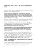 OPMA 3306 FINAL QUESTIONS 2026 GUARANTEED PASS
