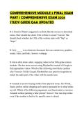 COMPREHENSIVE MODULE 2 FINAL EXAM PART 1 COMPREHENSIVE EXAM 2026 STUDY GUIDE Q&A UPDATED