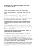 OPMA 3306 MID-TERM EXAM QUESTIONS 2026 GUARANTEED PASS