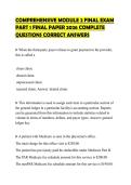 COMPREHENSIVE MODULE 2 FINAL EXAM PART 1 FINAL PAPER 2026 COMPLETE QUESTIONS CORRECT ANSWERS