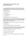OPMA 3306 EXAM 2 QUESTIONS 2026 GUARANTEED PASS