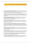 WGU D160 &ndash; NURSING LEADERSHIP AND MANAGEMENT FIELD EXPERIENCE COMPLETE EXAM QUESTIONS AND 100&percnt; VERIFIED ANSWERS LATEST VERSION