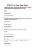 CEHRS Final Exam Study Guide &vert;Questions and Correct Answers &lpar;100&percnt; VERIFIED&rpar;&vert; 2026&sol;2027