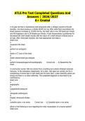 ATLS Pre Test Completed Questions And   Answers &vert; 2026&sol;2027  A&plus; Graded  