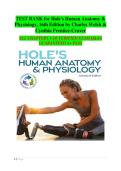 Hole&rsquo;s Human Anatomy & Physiology &ndash; 16th Edition&comma; Complete Test Bank Chapters 1&ndash;24&comma; Verified Exam Questions and Answers