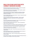 WGU D186 EXAM QUESTIONS WITH CORRECT MARKING SCHEME