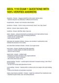 GEOL 1110 EXAM 1 QUESTIONS WITH 100&percnt; VERIFIED ANSWERS 
