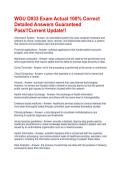 WGU D033 Exam Actual 100&percnt; Correct Detailed Answers Guaranteed Pass&excl;&excl;Current Update&excl;&excl;