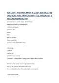  MATERNITY AND PEDS EXAM 2 LATEST 2026 PRACTICE QUESTIONS AND ANSWERS WITH FULL RATIONALES &vert; INSTANT DOWNLOAD PDF
