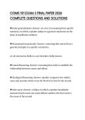COMS 101 EXAM 3 FINAL PAPER 2026 COMPLETE QUESTIONS AND SOLUTIONS