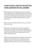 COMS 101 EXAM 3 PRACTICE SOLUTION 2026 TESTED QUESTIONS WITH FULL ANSWERS