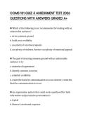 COMS 101 QUIZ 5 ASSESSMENT TEST 2026 QUESTIONS WITH ANSWERS GRADED A&plus;