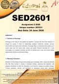 SED2601 Assignment 2 &lpar;COMPLETE ANSWERS&rpar; 2026 - DUE 24 June 2026