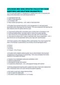 ADVANCED MED SURG UPDATED EVALUATION EXAM QUESTIONS AND SOLUTIONS GUARANTEE