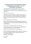 Test Bank&colon; Psychiatric and Mental Health Nursing for Canadian Practice Latest Edition - Ch&period; 1-35&comma; 9781496384874&comma; with Rationales