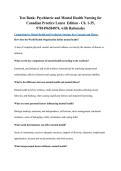 Test Bank&colon; Psychiatric and Mental Health Nursing for Canadian Practice Latest Edition - Ch&period; 1-35&comma; 9781496384874&comma; with Rationales