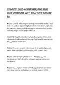 COMS 101 QUIZ 5 COMPREHENSIVE QUIZ 2026 QUESTIONS WITH SOLUTIONS GRADED A&plus;