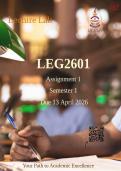 LEG2601 Assignment 1 2026 Semester 1 Due 13 April 2026