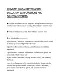 COMS 101 QUIZ 6 CERTIFICATION EVALUATION 2026 QUESTIONS AND SOLUTIONS VERIFIED
