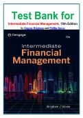 Test Bank for Intermediate Financial Management&comma; 15th Edition by Eugene Brigham and Phillip Daves isbn-9798214056906