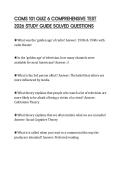 COMS 101 QUIZ 6 COMPREHENSIVE TEST 2026 STUDY GUIDE SOLVED QUESTIONS