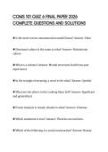 COMS 101 QUIZ 6 FINAL PAPER 2026 COMPLETE QUESTIONS AND SOLUTIONS