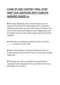 COMS 101 QUIZ CHAPTER 7 FINAL STUDY SHEET 2026 QUESTIONS WITH COMPLETE ANSWERS GRADED A&plus;