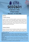 SED2601 Assignment  2&lpar;ANSWERS&rpar; 2026 - DISTINCTION GUARANTEED