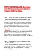MHA BOST 707 EXAM 3 Questions with 100- Correct Answers Latest Version 2026 Top Rated 