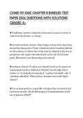 COMS 101 QUIZ CHAPTER 8 BUNDLED TEST PAPER 2026 QUESTIONS WITH SOLUTIONS GRADED A&plus;
