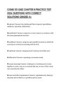 COMS 101 QUIZ CHAPTER 8 PRACTICE TEST 2026 QUESTIONS WITH CORRECT SOLUTIONS GRADED A&plus;
