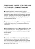 COMS 101 QUIZ CHAPTER 10 FULL PAPER 2026 QUESTIONS WITH ANSWERS GRADED A&plus;
