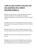 COMS 101 QUIZ CHAPTER 10 PRACTICE TEST 2026 QUESTIONS WITH CORRECT SOLUTIONS GRADED A&plus;
