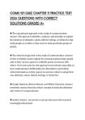 COMS 101 QUIZ CHAPTER 11 PRACTICE TEST 2026 QUESTIONS WITH CORRECT SOLUTIONS GRADED A&plus;