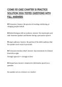 COMS 101 QUIZ CHAPTER 15 PRACTICE SOLUTION 2026 TESTED QUESTIONS WITH FULL ANSWERS