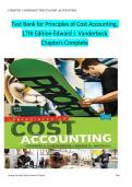 Test Bank for Principles of Cost Accounting&comma;  17th Edition Edward J&period; Vanderbeck  Chapters Complete