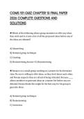 COMS 101 QUIZ CHAPTER 15 FINAL PAPER 2026 COMPLETE QUESTIONS AND SOLUTIONS