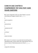 COMS 101 QUIZ CHAPTER 15 COMPREHENSIVE TEST 2026 STUDY GUIDE SOLVED QUESTIONS