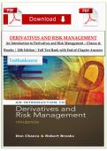An Introduction to Derivatives and Risk Management &ndash; Chance & Brooks &vert; 10th Edition &vert; Full Test Bank with End-of-Chapter Answers