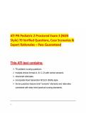 ATI PN Pediatric 2 Proctored Exam 3 &lpar;NGN Style&rpar; 70 Verified Questions&comma; Case Scenarios & Expert Rationales &ndash; Pass Guaranteed&period;pdf