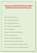 CNA State Exam &lpar;QUESTIONS WITH 100&percnt; CORRECT ANSWERS &rpar; &lpar;2024 &sol; 2025&rpar; &lpar;Verified by Experts&rpar;