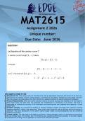 MAT2615 Assignment 2 &lpar;ANSWERS&rpar; 2026 - DISTINCTION GUARANTEED