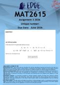 MAT2615 Assignment 3 &lpar;ANSWERS&rpar; 2026 - DISTINCTION GUARANTEED