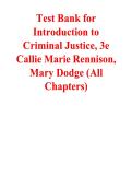 Test Bank&colon; Introduction to Criminal Justice &lpar;3rd Edition&rpar; &ndash; Callie Marie Rennison & Mary Dodge