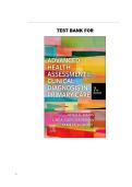 Test Bank For Advanced Health Assessment & Clinical  Diagnosis in Primary Care 7th Edition by Joyce E&period; Dains&comma; Linda C&period; Baumann &  Pamela Scheibel