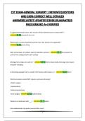 CST EXAM-GENERAL SURGERY 1 REVIEW&vert;QUESTIONS AND 100&percnt; CORRECT WELL DETAILED ANSWERS&vert;LATEST UPDATE&excl;&excl;&excl;&excl;&excl;2026&vert;GUARANTEED PASS&vert;GRADED A&plus;&vert;VERIFIED