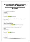CST NATIONAL EXAM REVIEW&vert;QUESTIONS AND 100&percnt; CORRECT WELL DETAILED ANSWERS&vert;LATEST UPDATE&excl;&excl;&excl;&excl;&excl;2026&vert;GUARANTEED PASS&vert;GRADED A&plus;&vert;VERIFIED