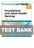 TEST BANK FOR Foundations and Adult Health Nursing 9th Edition by Kim Cooper &comma; Kelly Gosnell ISBN&colon;978-0323812054 ALL CHAPTERS COVERED YOUR ULTIMATE GUIDE 100&percnt; VERIFIED A&plus; GRADE ASSURED&excl;&excl;&excl;&excl;&excl;&excl; NEW LATEST UPDATE&excl;&excl;&excl;&excl;&excl;&excl;&excl;