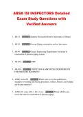 ABSA ISI INSPECTORS Detailed  Exam Study Questions with  Verified Answers